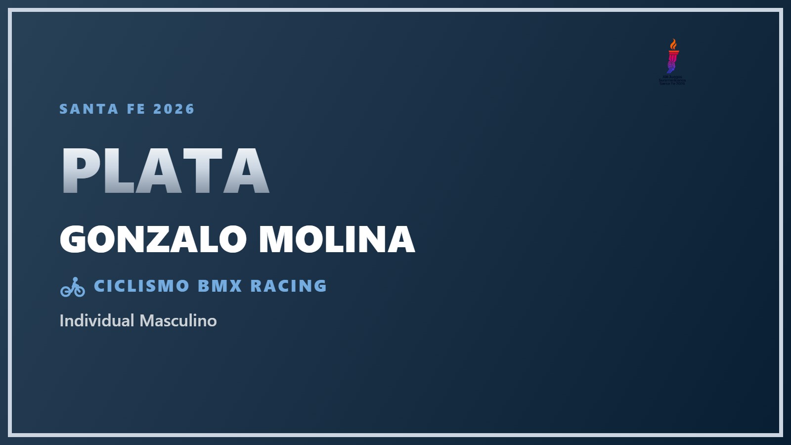 Gonzalo Molina, medalla de plata en Individual Masculino en Santa Fe 2026