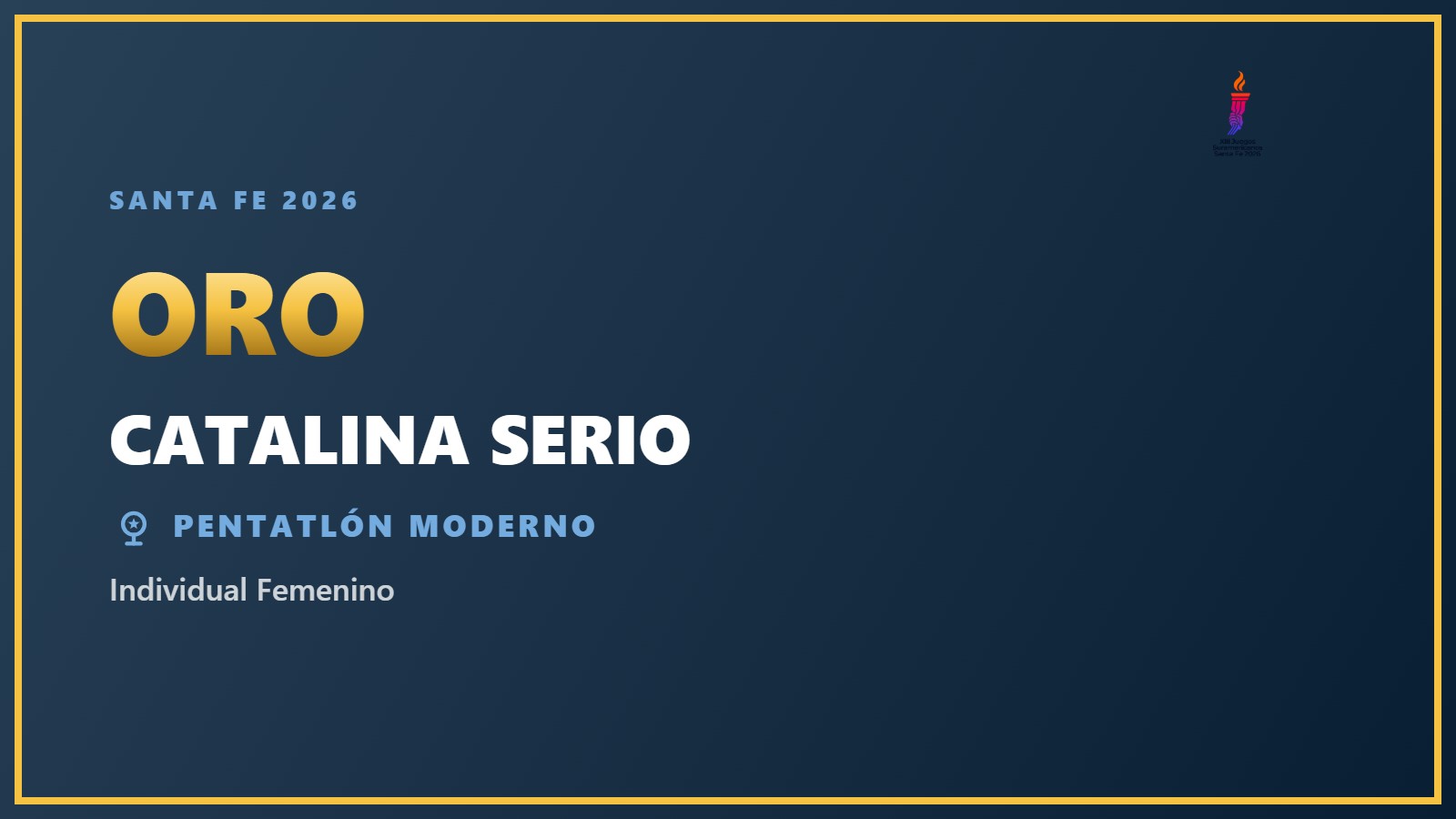Catalina Serio, medalla de oro en Individual Femenino en Santa Fe 2026