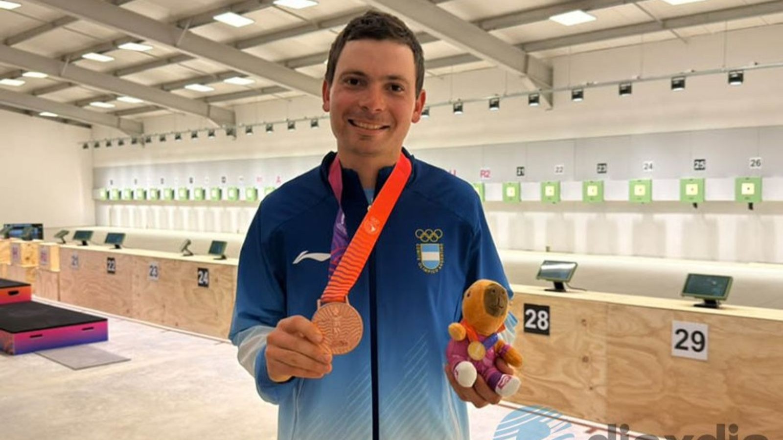 Alexis Eberhardt, medalla de oro en 50m Rifle Tres Posiciones Masculino en Santa Fe 2026
