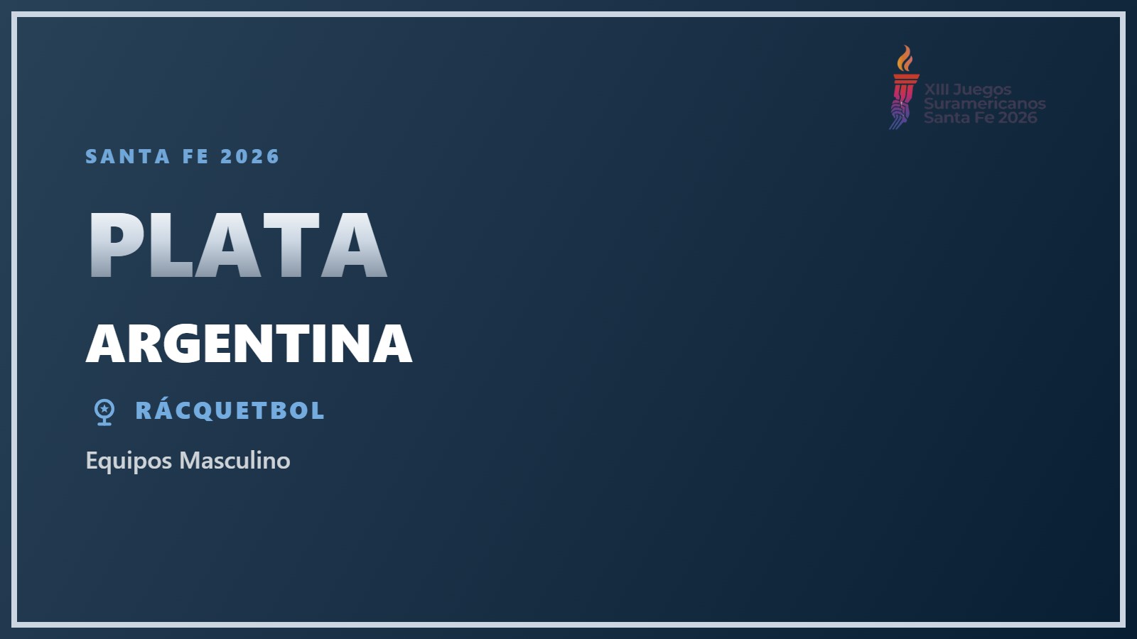 Argentina, medalla de plata en Equipos Masculino en Santa Fe 2026