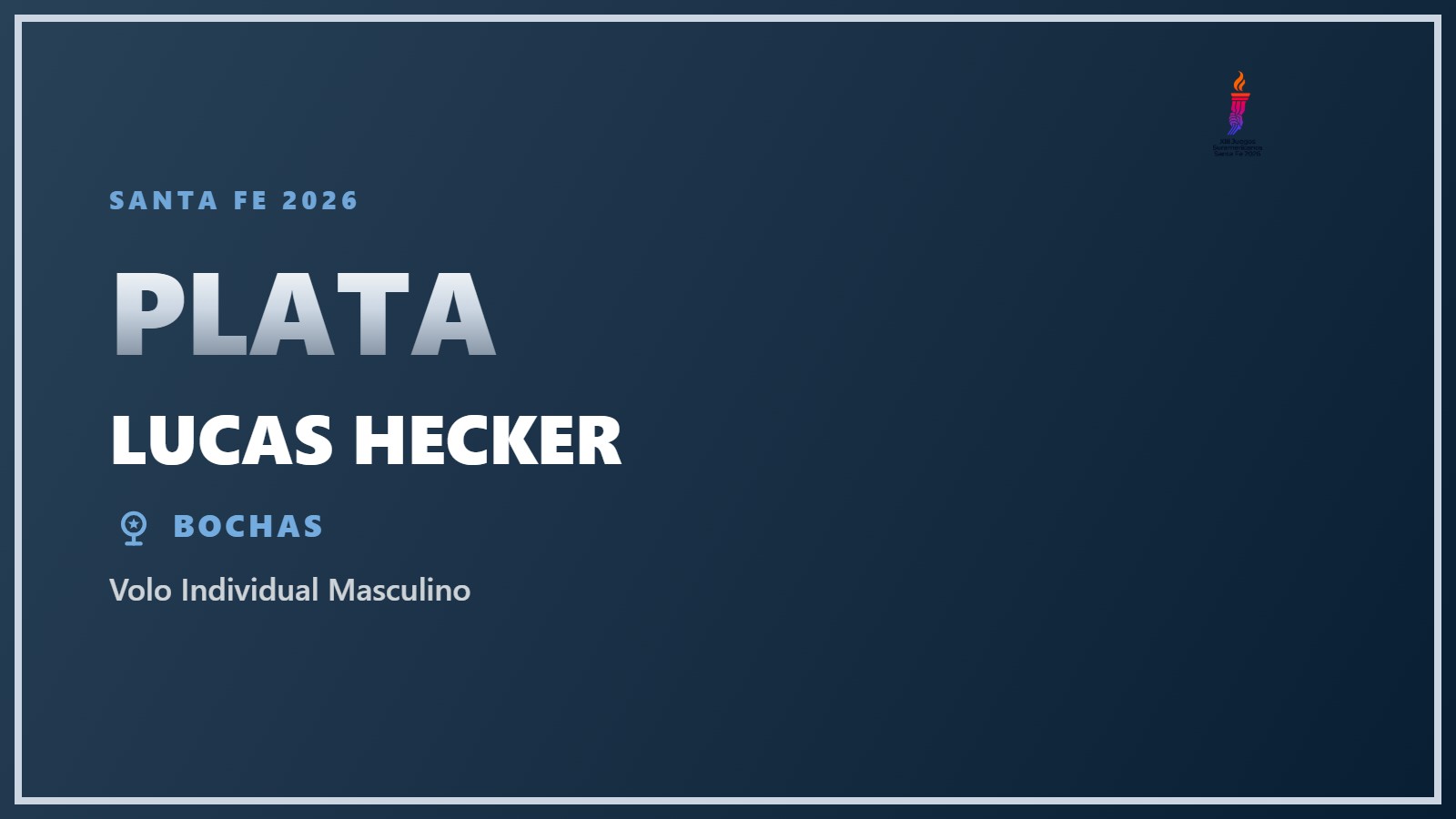 Lucas Hecker, medalla de plata en Volo Individual Masculino en Santa Fe 2026